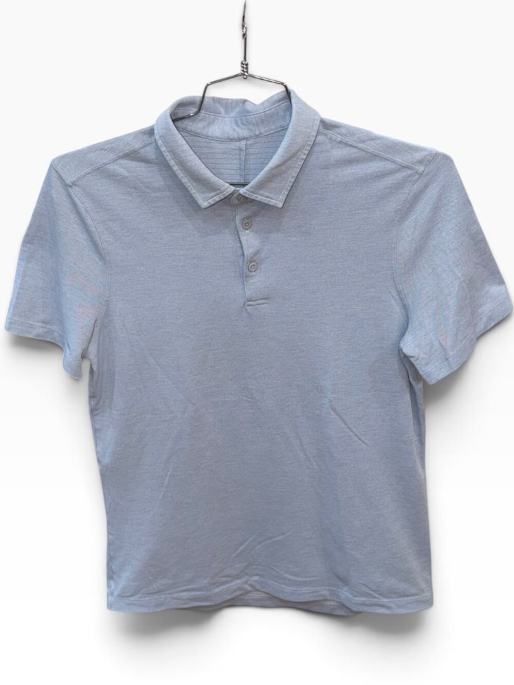 Lululemon Heather Light Blue Evolution Polo Shirt Small Golf Preppy Athleisure